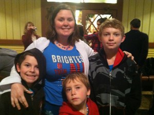 Me and my boys get ready to ride the train