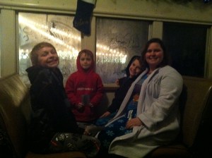 The boys and I were right across the aisle