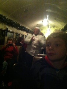 Dancing chefs serve hot chocolate