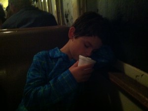 Ben is already getting sleepy