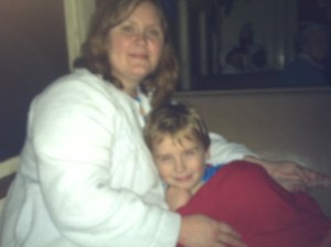 My sleepy Greg and me