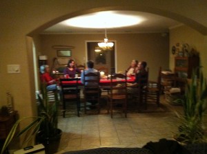 Adults all talking about "boring stuff" (according to the kids)