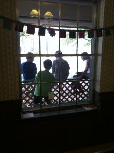 Sometimes it's easier to take photos of kids when they are facing the other way.