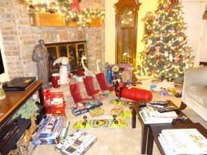 Setting up for Santa's visit