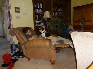 Rose might not make it back home with us. She may be smuggled home in one of April's bags. 