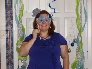 Trying out the photo booth myself.