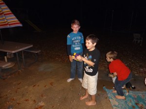 The end of the evening and the last of the mini fireworks.